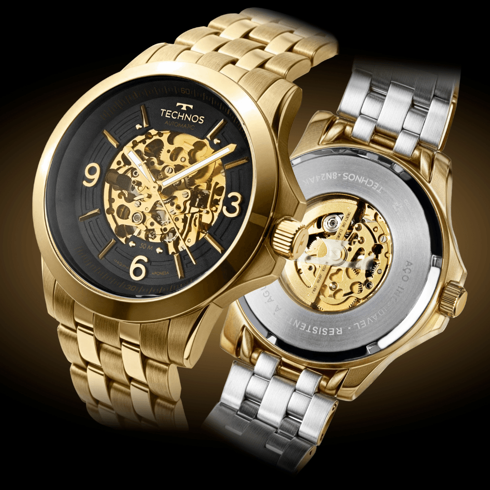 RELÓGIO TECHNOS 8N24AK/4P AUTOMÁTICO